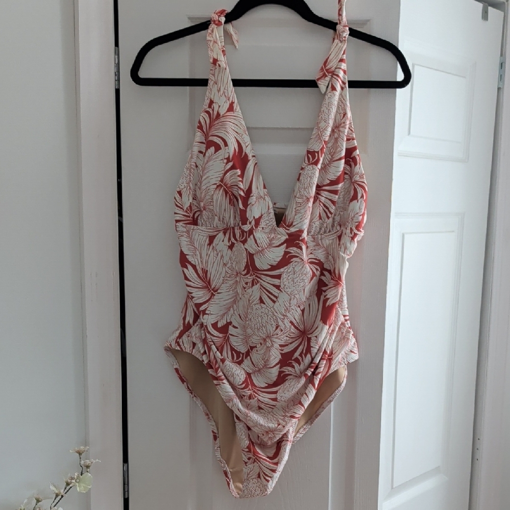 Old Navy Woman's One Piece - Burnt Orange and White Floral
